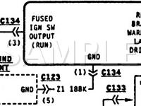 1996 Dodge RAM 2500 Pickup  8.0 V10 GAS Wiring Diagram