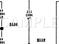1996 Dodge RAM 1500 Pickup  5.9 V8 GAS Wiring Diagram