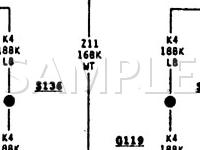 1996 Dodge RAM 3500 Pickup  8.0 V10 GAS Wiring Diagram