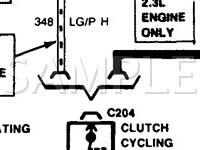 1986 Ford Aerostar  2.8 V6 GAS Wiring Diagram