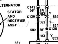1987 Mercury Sable  3.0 V6 GAS Wiring Diagram