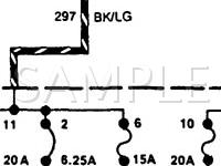 1987 Mercury Sable  3.0 V6 GAS Wiring Diagram