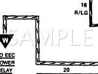 1987 Ford Tempo GL 2.3 L4 GAS Wiring Diagram