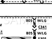 1988 Lincoln Continental Signature 3.8 V6 GAS Wiring Diagram