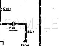 1988 Mercury Tracer  1.6 L4 GAS Wiring Diagram