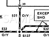 1990 Mercury Sable  3.8 V6 GAS Wiring Diagram