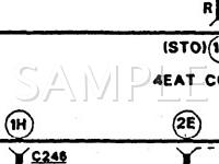 1991 Mercury Capri  1.6 L4 GAS Wiring Diagram