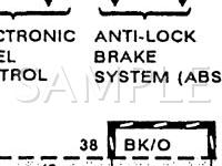 1991 Lincoln Continental Signature 3.8 V6 GAS Wiring Diagram