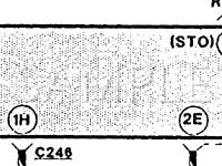1992 Mercury Capri XR2 1.6 L4 GAS Wiring Diagram