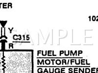 1992 Mercury Tracer  1.9 L4 GAS Wiring Diagram