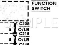 1992 Ford Thunderbird  3.8 V6 GAS Wiring Diagram