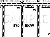 1993 Ford F-350 Pickup  4.9 L6 GAS Wiring Diagram