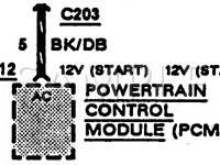 1993 Mercury Tracer LTS 1.8 L4 GAS Wiring Diagram