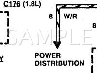 1994 Mercury Tracer LTS 1.8 L4 GAS Wiring Diagram