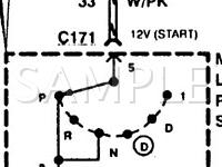 1994 Mercury Sable  3.8 V6 GAS Wiring Diagram