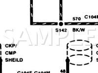 1997 Ford Mustang  3.8 V6 GAS Wiring Diagram
