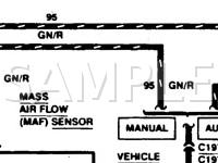 1997 Ford Contour SE 2.5 V6 GAS Wiring Diagram