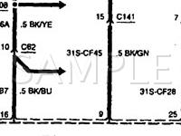 1999 Ford Contour  2.5 V6 GAS Wiring Diagram