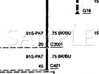 1999 Ford Contour  2.5 V6 GAS Wiring Diagram