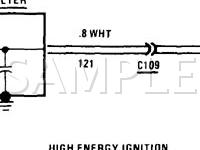 1986 Pontiac T1000  1.6 L4 GAS Wiring Diagram