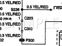1999 Chevrolet Metro  1.0 L3 GAS Wiring Diagram