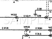 1991 Mitsubishi Precis RS 1.5 L4 GAS Wiring Diagram