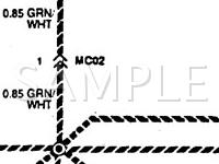 1993 Mitsubishi Precis  1.5 L4 GAS Wiring Diagram