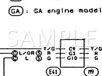 1993 Nissan Sentra  1.6 L4 GAS Wiring Diagram