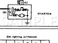 1986 Isuzu Pickup  2.2 L4 DIESEL Wiring Diagram