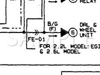 1990 Mazda B2600  2.6 L4 GAS Wiring Diagram