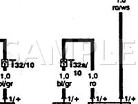 1997 Volkswagen Cabrio Highline 2.0 L4 GAS Wiring Diagram