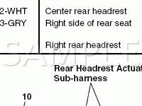 Rear Headrest Sub Harness Diagram for 2006 Acura RL  3.5 V6 GAS