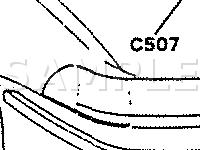 LH & RH Kick Panel Connector & Ground Locations Diagram for 1989 Acura Integra RS 1.6 L4 GAS