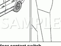Left Rear Door Contact Switch Diagram for 2001 Audi S8  4.2 V8 GAS