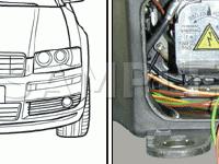 Front End Component Locations Diagram for 2006 Audi A8 Quattro  4.2 V8 GAS
