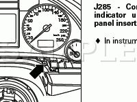 Instrument Panel Diagram for 2008 Audi A6  3.2 V6 GAS