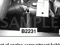 Lower Front of Engine Compartment behind Engine Fan Diagram for 2000 BMW 750IL  5.4 V12 GAS