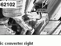 On Catalytic Converter Diagram for 1997 BMW 750IL  5.4 V12 GAS