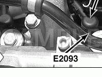 Rear of Engine Diagram for 1998 BMW 750IL  5.4 V12 GAS