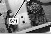 Underside of Driver's Seat under Carpet Diagram for 2005 BMW 525I  2.5 L6 GAS