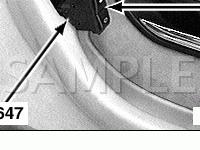 In RH Rear Door RH B-Pillar Diagram for 2005 BMW 530I  3.0 L6 GAS