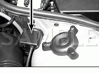 In Connector Well On Front Left Suspension Strut Dome Diagram for 2005 BMW 330XI  3.0 L6 GAS