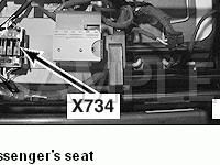 Under Passenger's Seat Diagram for 2001 BMW 325XI Sport Wagon 2.5 L6 GAS
