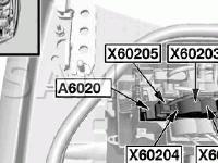 Engine Compartment Diagram for 2006 BMW 750I  4.8 V8 GAS