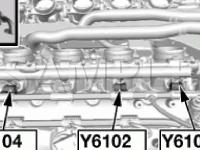 Engine Compartment Components Diagram for 2007 BMW 530I  3.0 L6 GAS