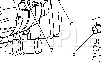 Right Hand Front of Engine Diagram for 2003 Pontiac Grand AM  3.4 V6 GAS
