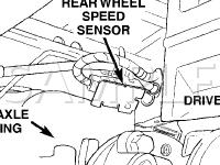 Rear Wheel Speed Sensor Connector Diagram for 2002 Dodge Dakota  4.7 V8 GAS