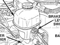 Brake Fluid Level Switch Diagram for 2002 Dodge RAM 1500 Pickup  3.7 V6 GAS