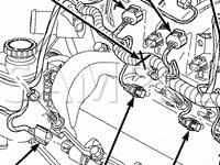 Engine Compartment Components Diagram for 2002 Dodge RAM 1500 Pickup  4.7 V8 GAS