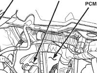 Powertrain/Transmission Control Module Locations Diagram for 2002 Dodge RAM 1500 Pickup  4.7 V8 GAS